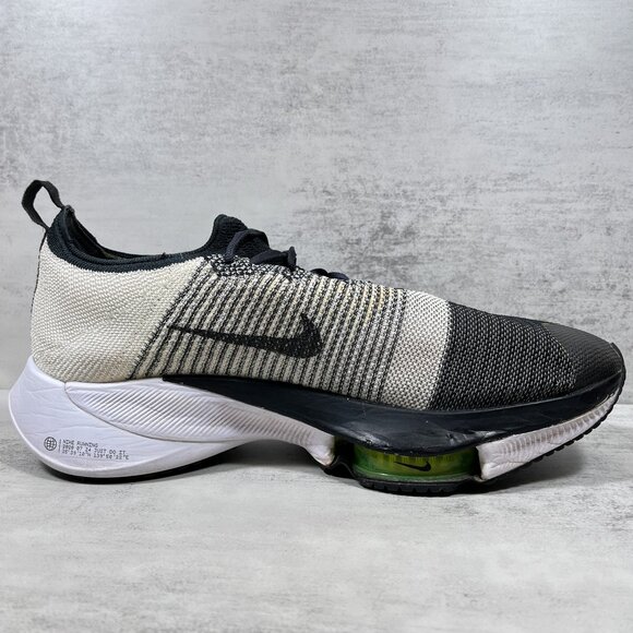 Nike Air Zoom Tempo Next% Flyknit Running Shoes - Men's Size 12 - White Black - Picture 2 of 10